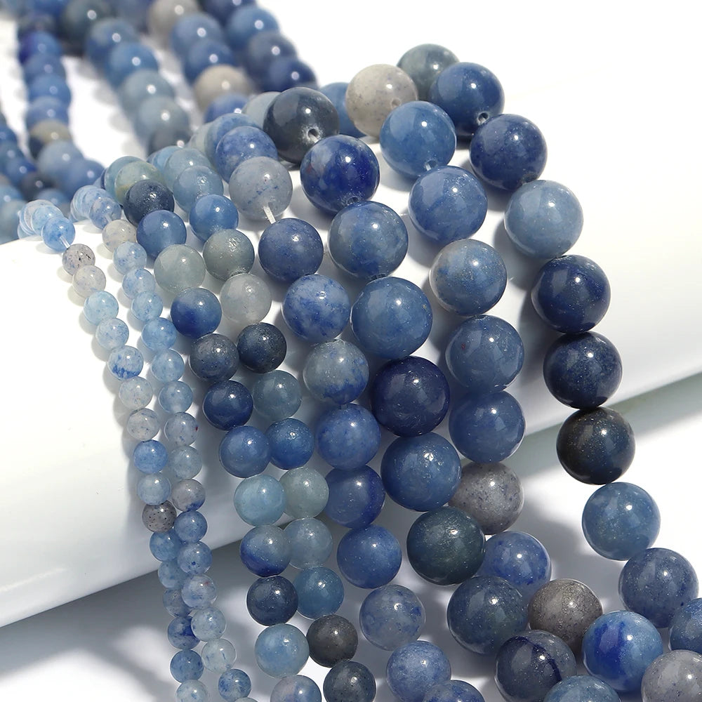 Natural Stone Blue Aventurine Beads Round Loose Spacer Beads For Jewelry Making 4/6/8/10mm DIY Handmade Bracelets Accessories