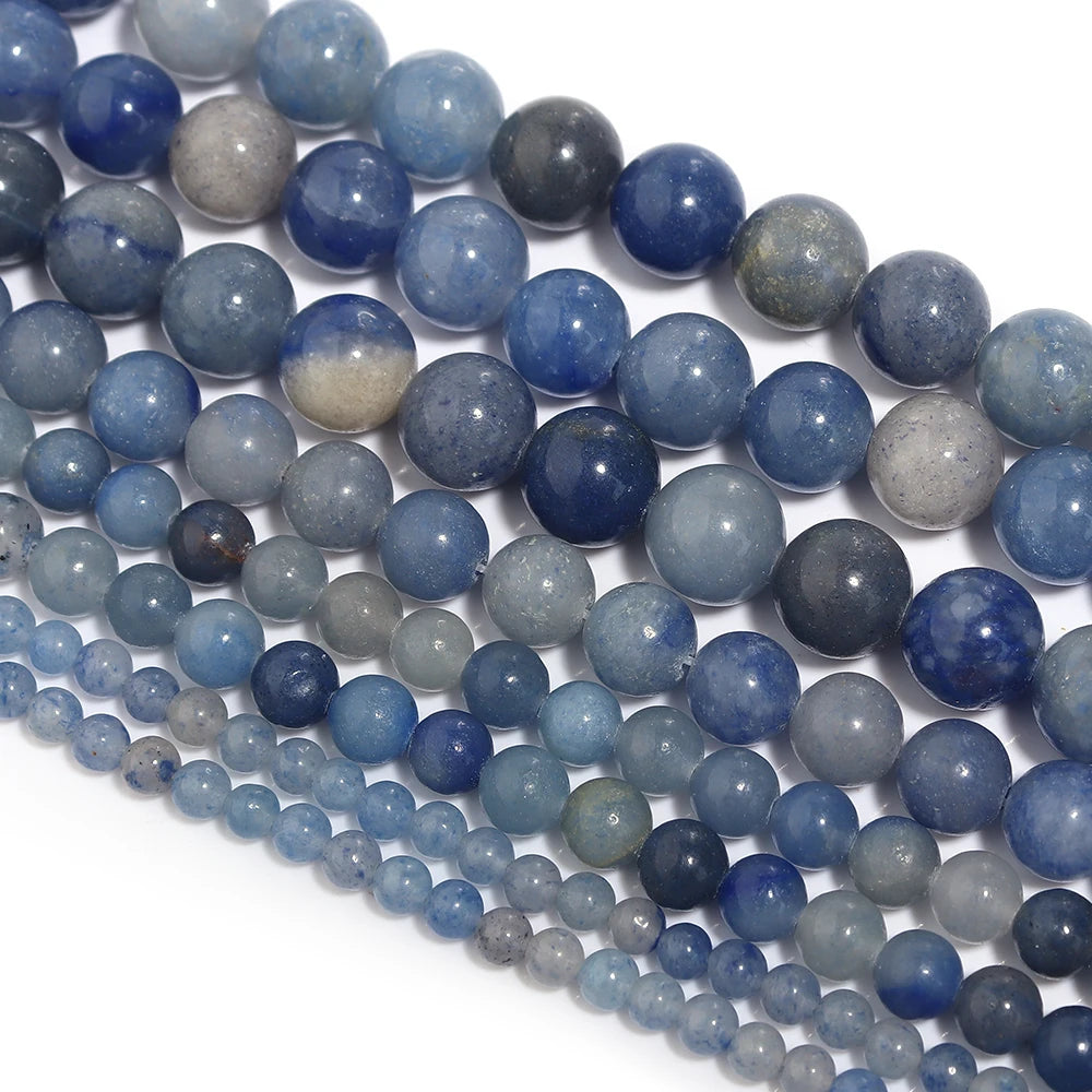 Natural Stone Blue Aventurine Beads Round Loose Spacer Beads For Jewelry Making 4/6/8/10mm DIY Handmade Bracelets Accessories