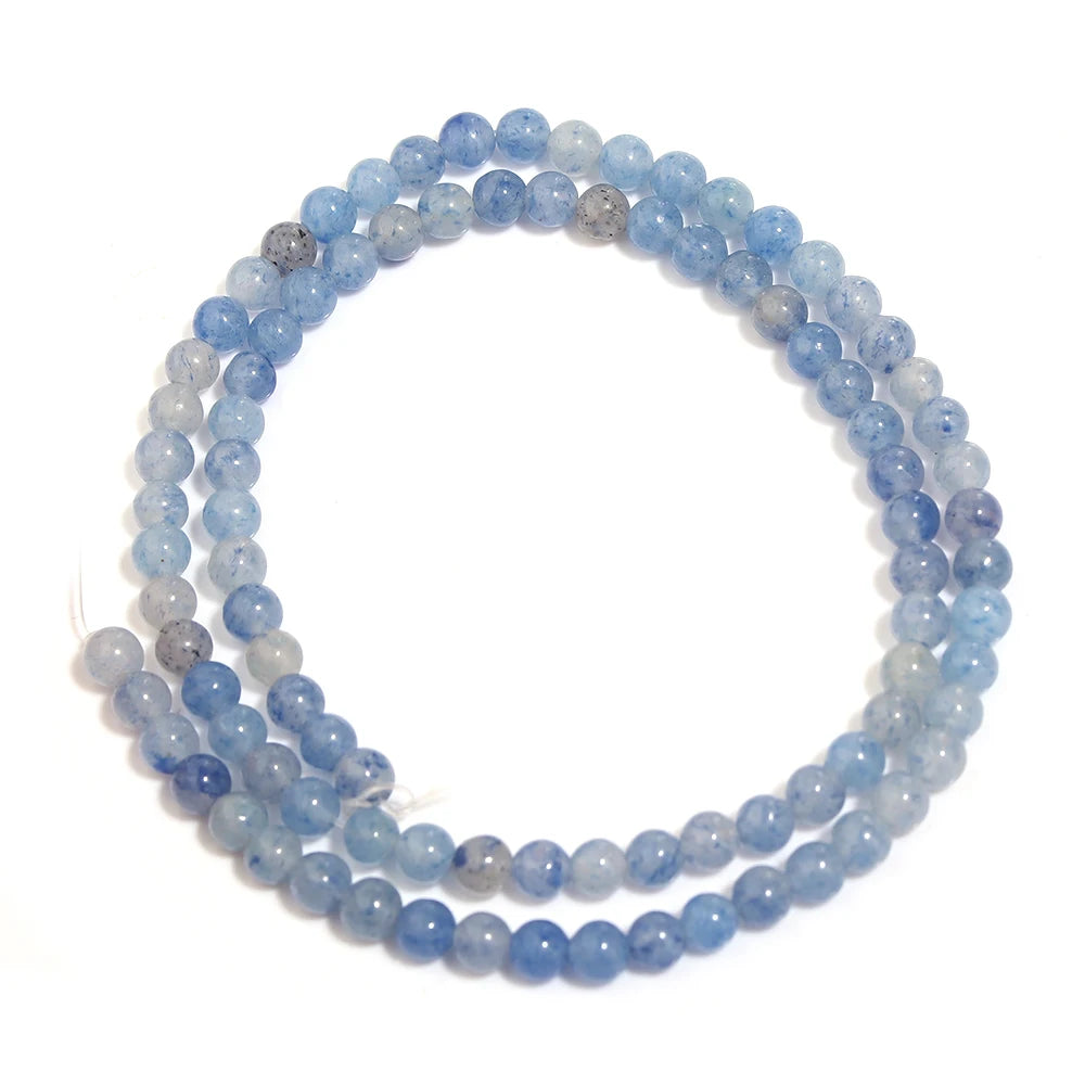 Natural Stone Blue Aventurine Beads Round Loose Spacer Beads For Jewelry Making 4/6/8/10mm DIY Handmade Bracelets Accessories