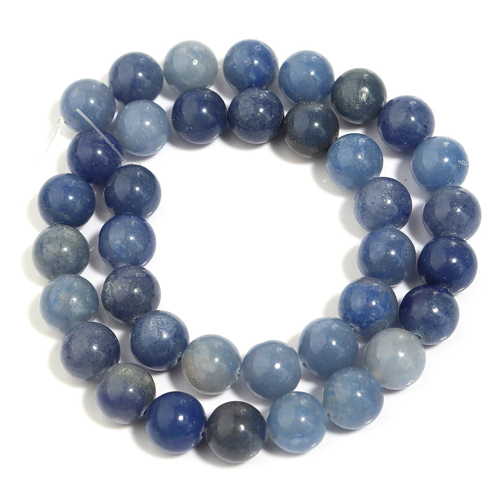 Natural Stone Blue Aventurine Beads Round Loose Spacer Beads For Jewelry Making 4/6/8/10mm DIY Handmade Bracelets Accessories