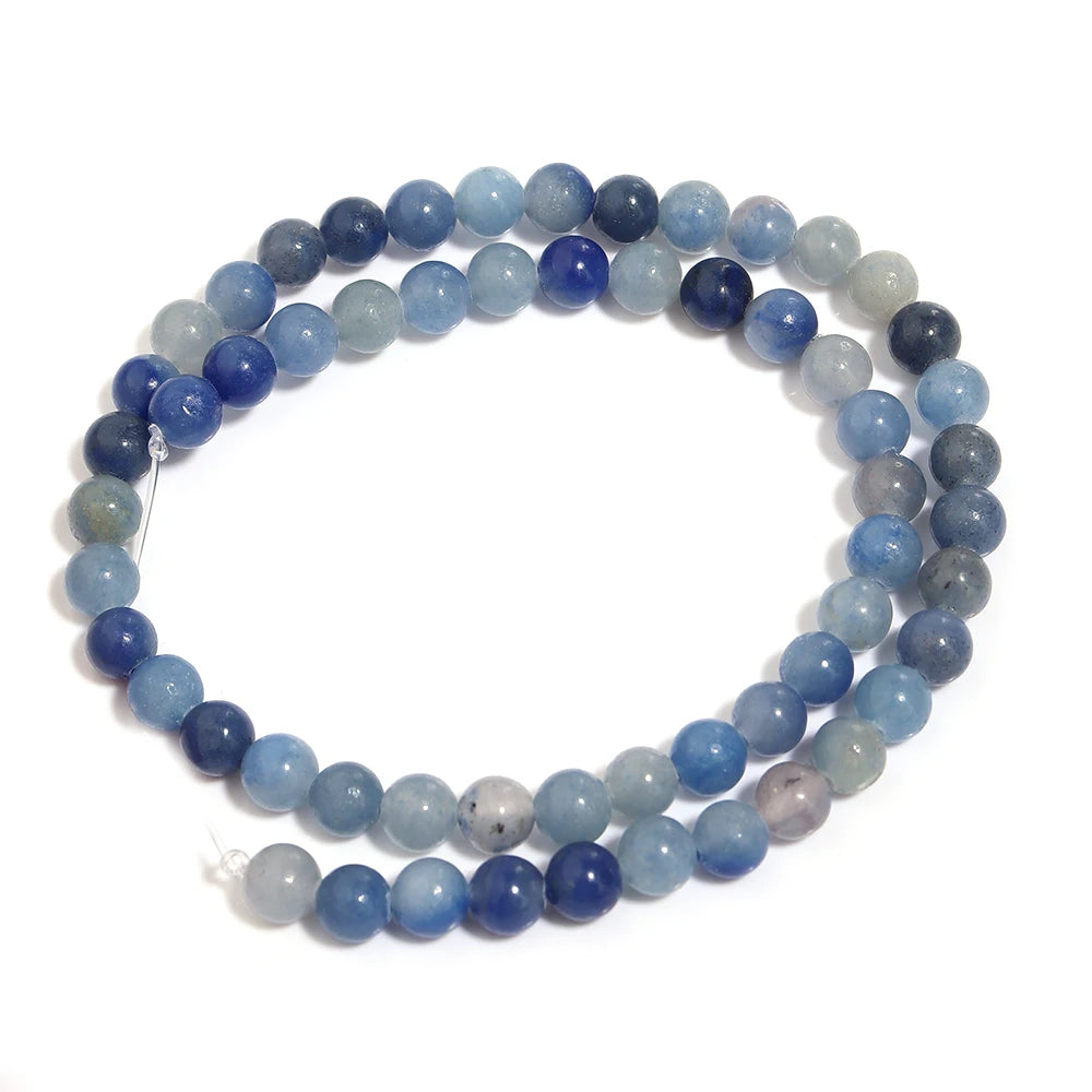 Natural Stone Blue Aventurine Beads Round Loose Spacer Beads For Jewelry Making 4/6/8/10mm DIY Handmade Bracelets Accessories